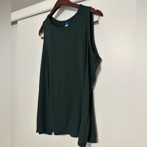 XXL Old Navy Forest Green Ribbed Luxe Swing Tank